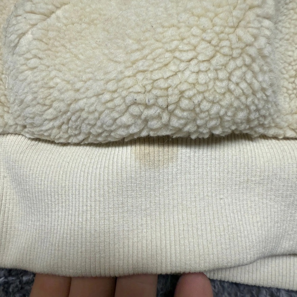 Wanakome Womens Sherpa Fleece Hoodie Pullover Sweatshirt Size M Cream - Picture 8 of 9